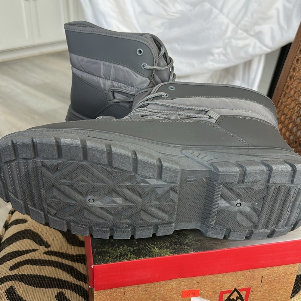 Avalanche Hiking Boots Grey Himalaya Lace Up Comfort Sherpa Lined Women’s 11 New - Picture 7 of 11